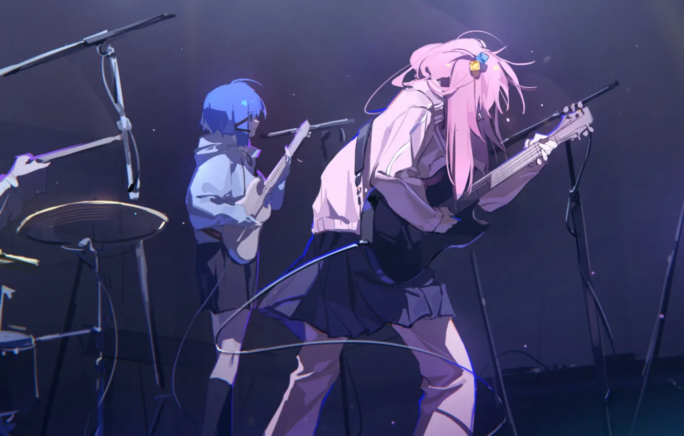 Photo wallpaper music, girls, scene, Bocchi the Rock!, Ryou Yamada, Hitori Gotou