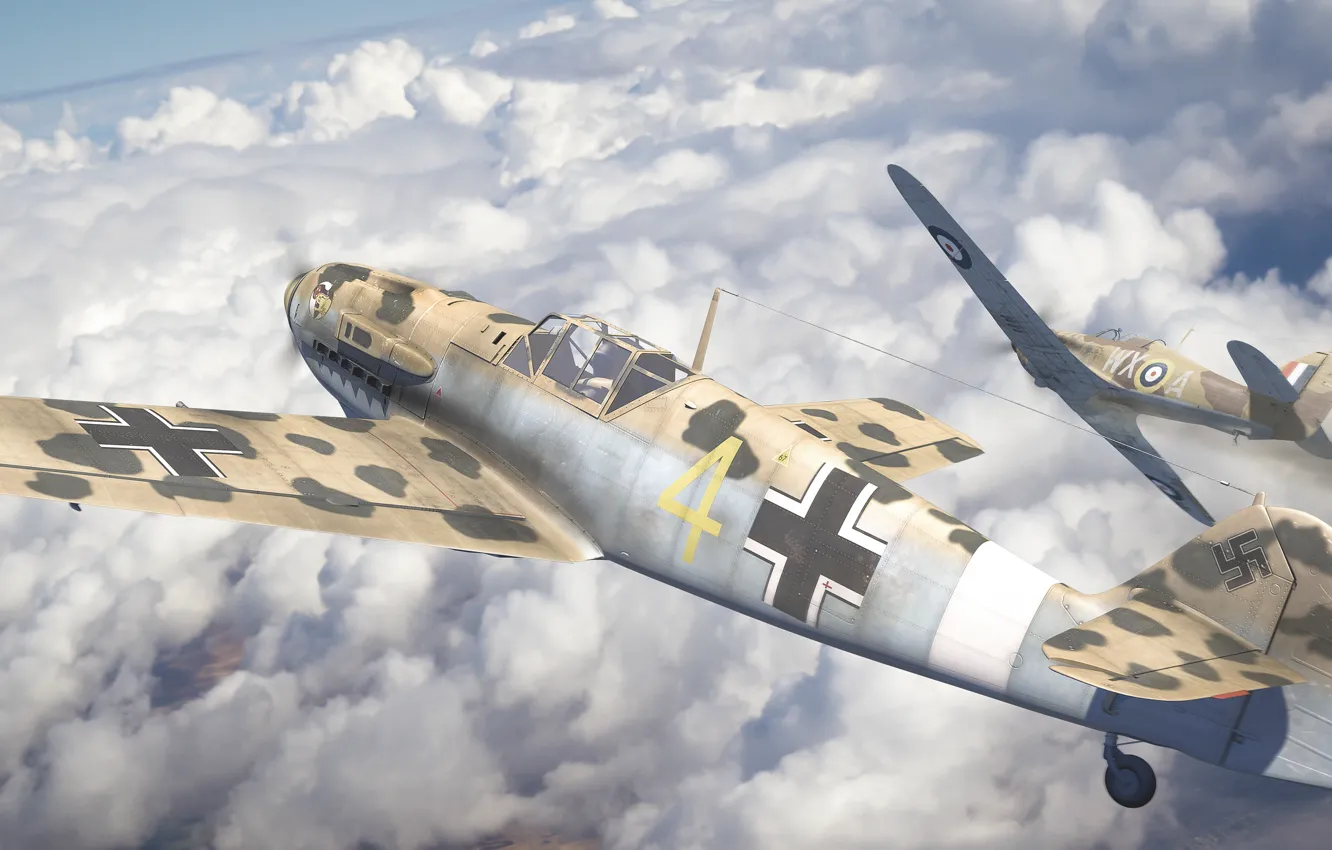 Photo wallpaper aviation, fighter, the plane, Messerschmitt, German, me-109, Messerschmitt