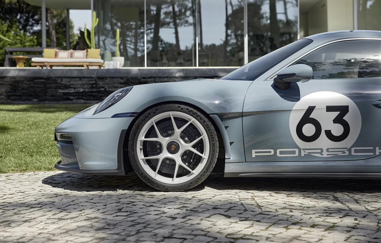 Photo wallpaper 911, Porsche, close-up, wheel, Porsche 911 S/T Heritage Design Package