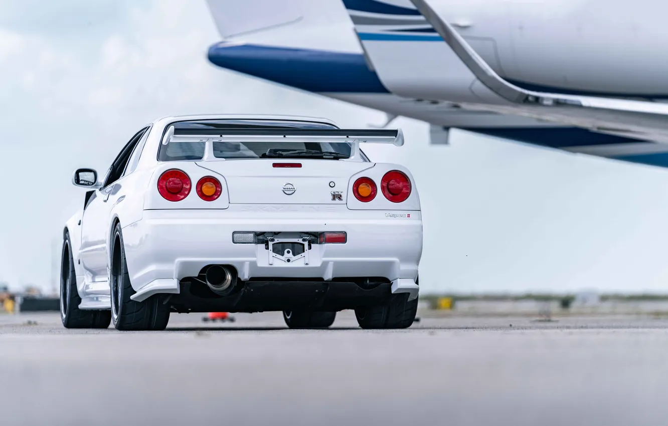 Photo wallpaper car, Nissan, GT-R, Skyline, R34, JDM