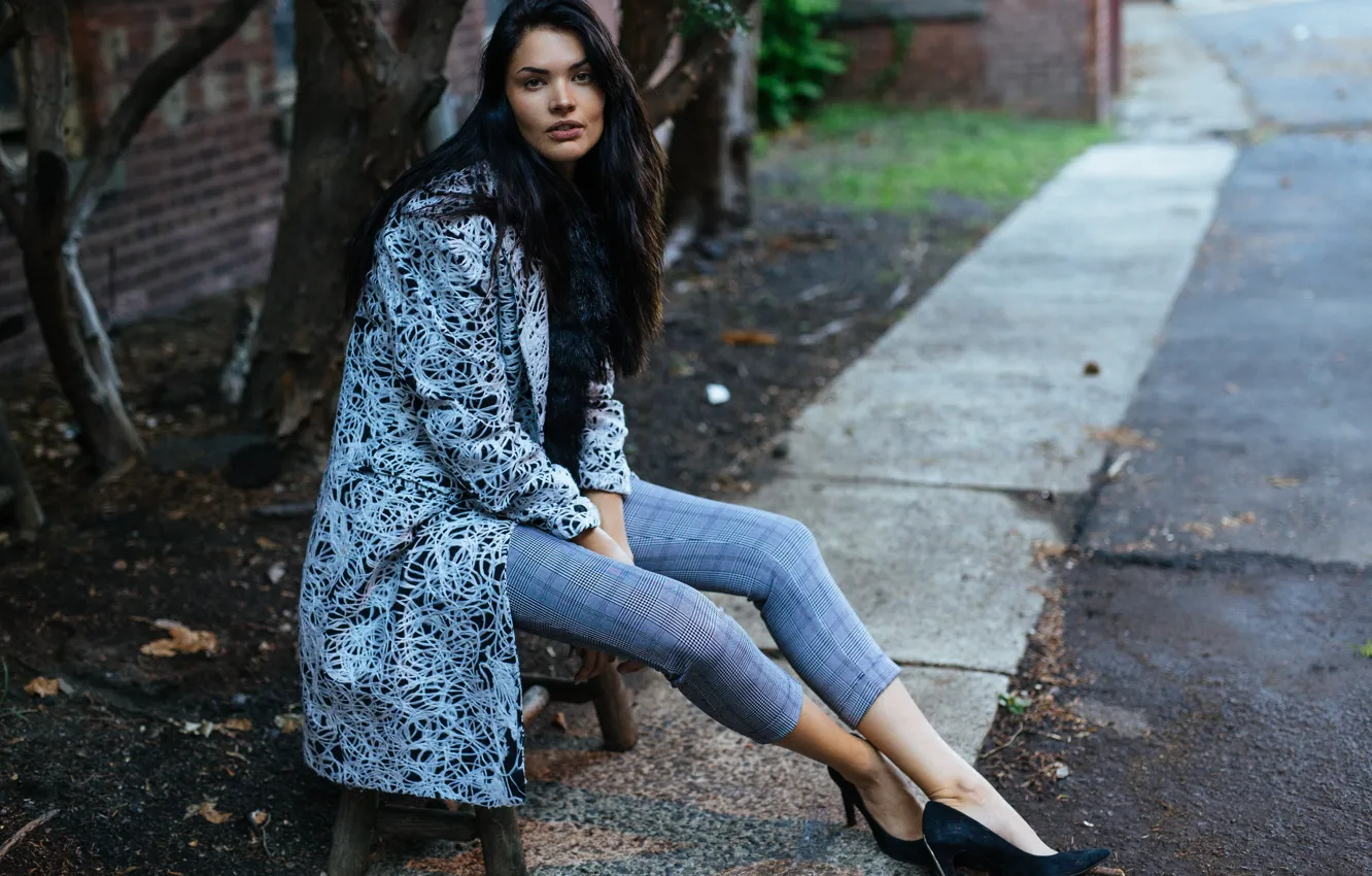 Photo wallpaper look, style, background, model, Cecille