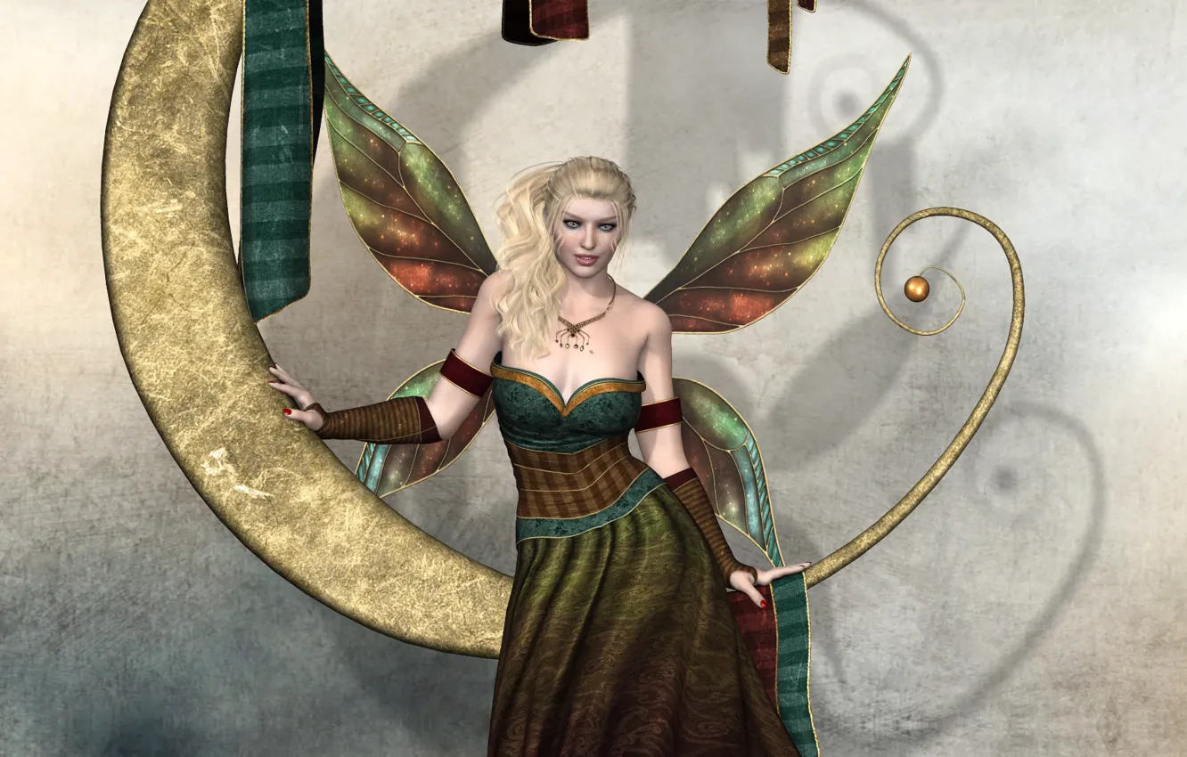 Photo wallpaper girl, wings, fairy