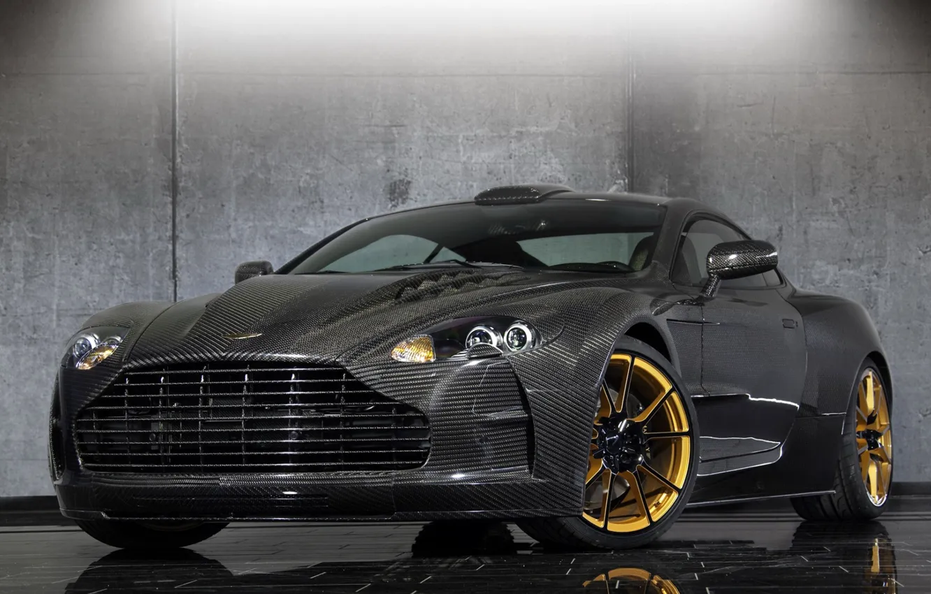 Photo wallpaper reflection, background, Aston Martin, tuning, supercar, DB9, the front, Aston Martin