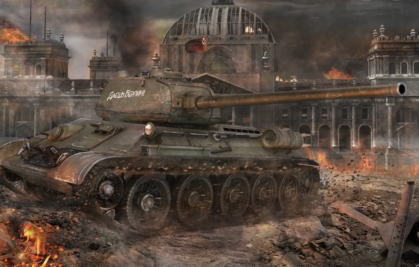 Photo wallpaper tank, WoT, tank, World of Tanks, tanks, World Of Tanks, T-34-85, Wargaming.Net