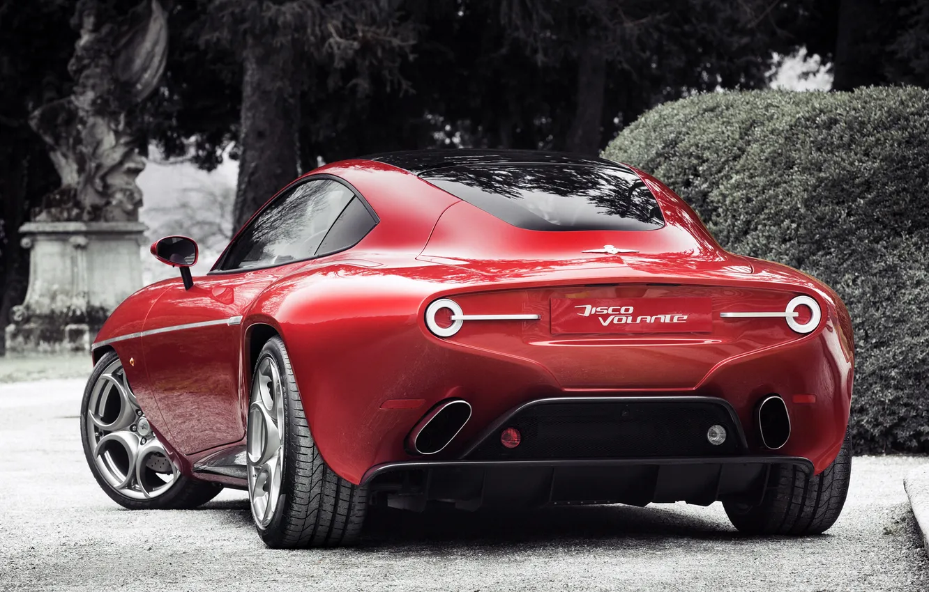 Photo wallpaper machine, Alfa Romeo, exhaust, back, Touring, Flying Disc