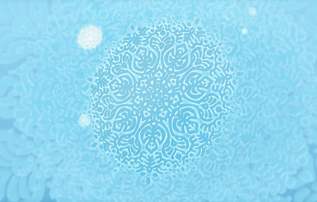 Photo wallpaper pattern, snow, abstraction, snowflakes, blender3d, blender render, 3dartwork, vectorart