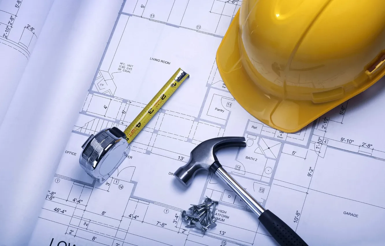 Photo wallpaper drawing, tool, helmet