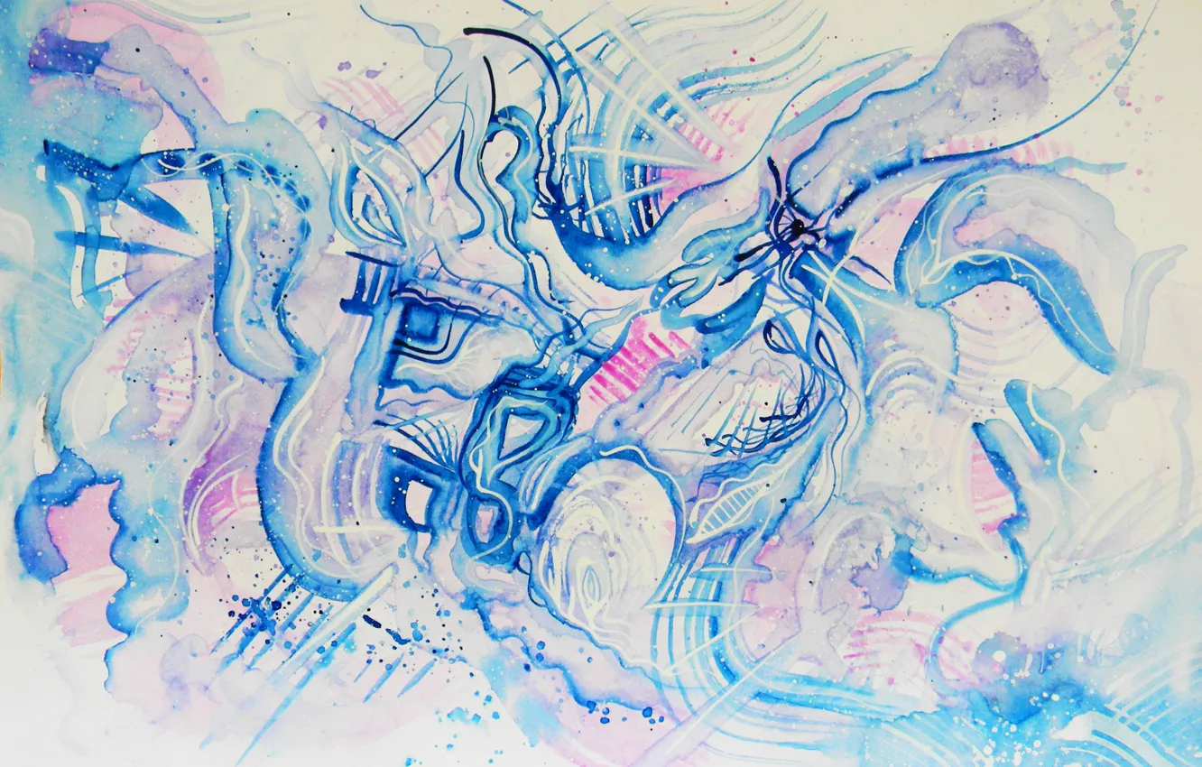 Photo wallpaper blue, pink, blue, Figure, Blizzard, Blizzard, Lena Horn, winter style
