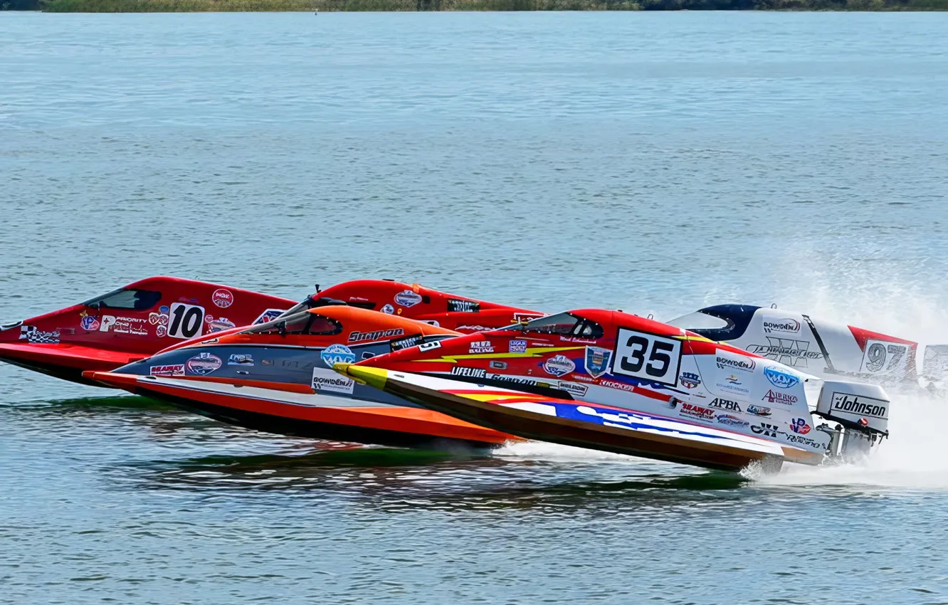 Photo wallpaper race, boat, speed