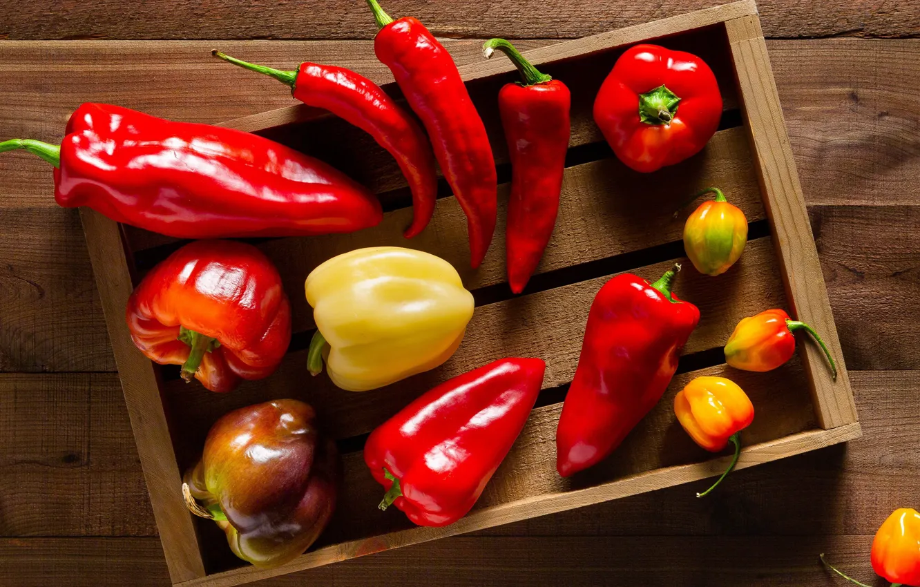 Photo wallpaper food, box, vegetables