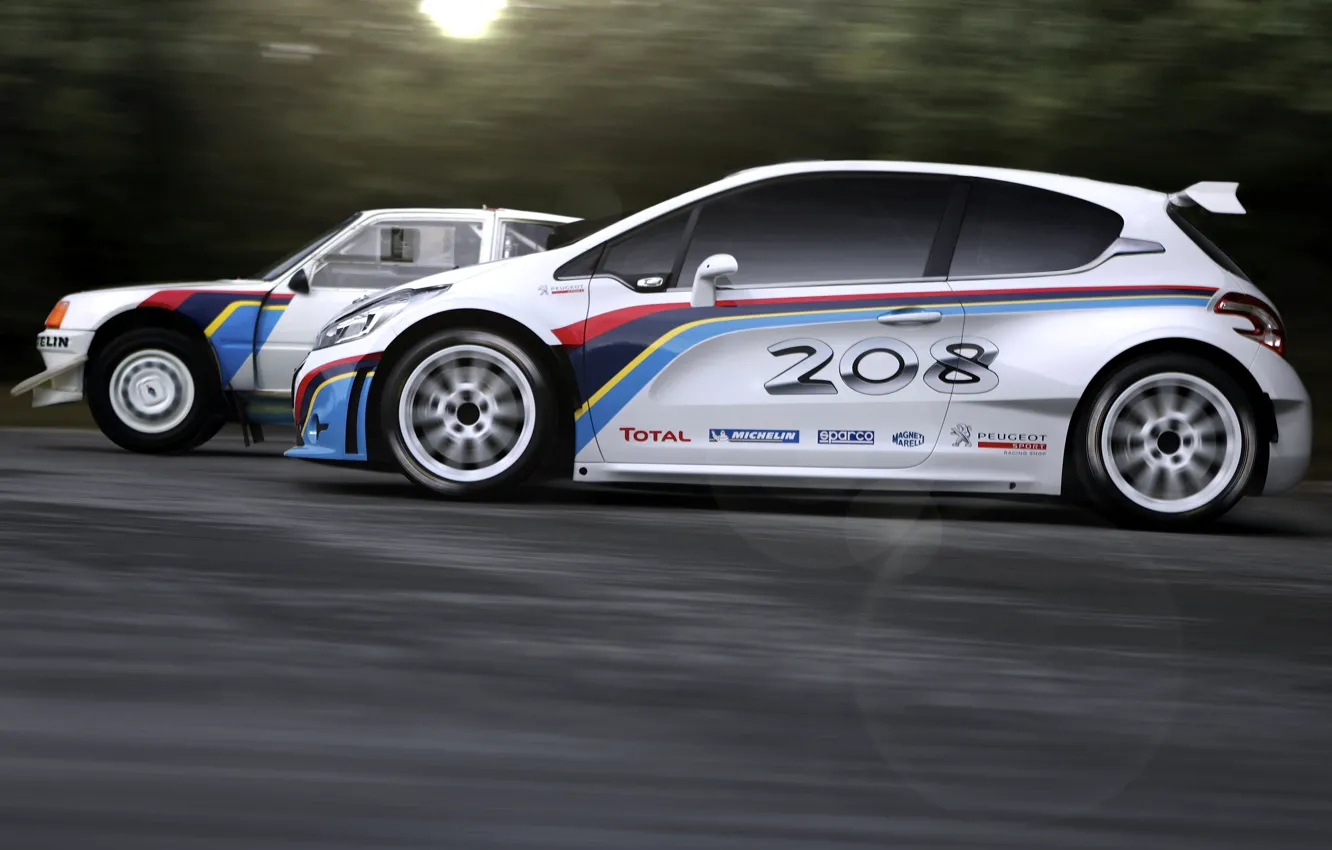 Photo wallpaper auto, sport, race, legend, rally, T16, Peugeot 208