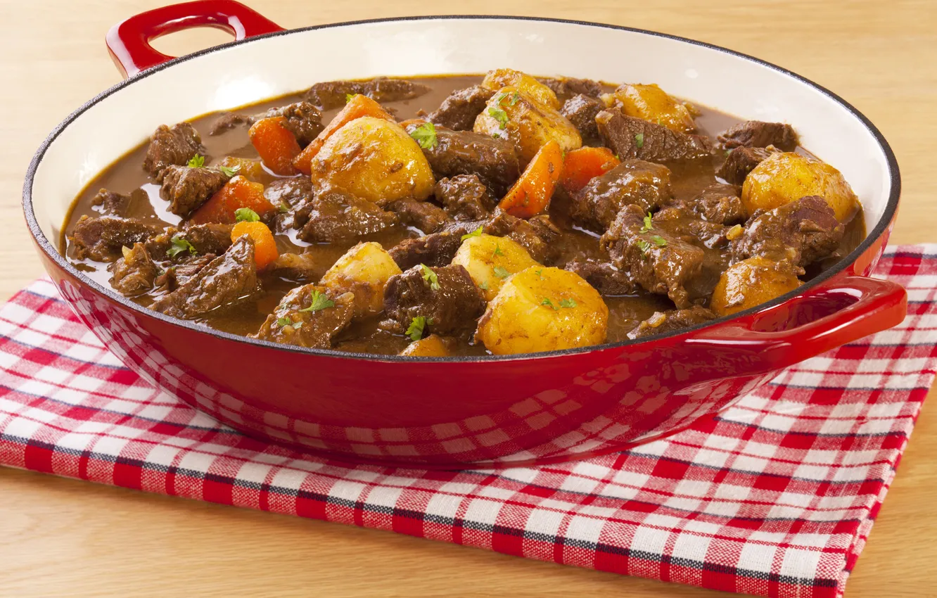 Photo wallpaper comfort, carrot, cast, dinner, cuisine, bowl, cooked, beef