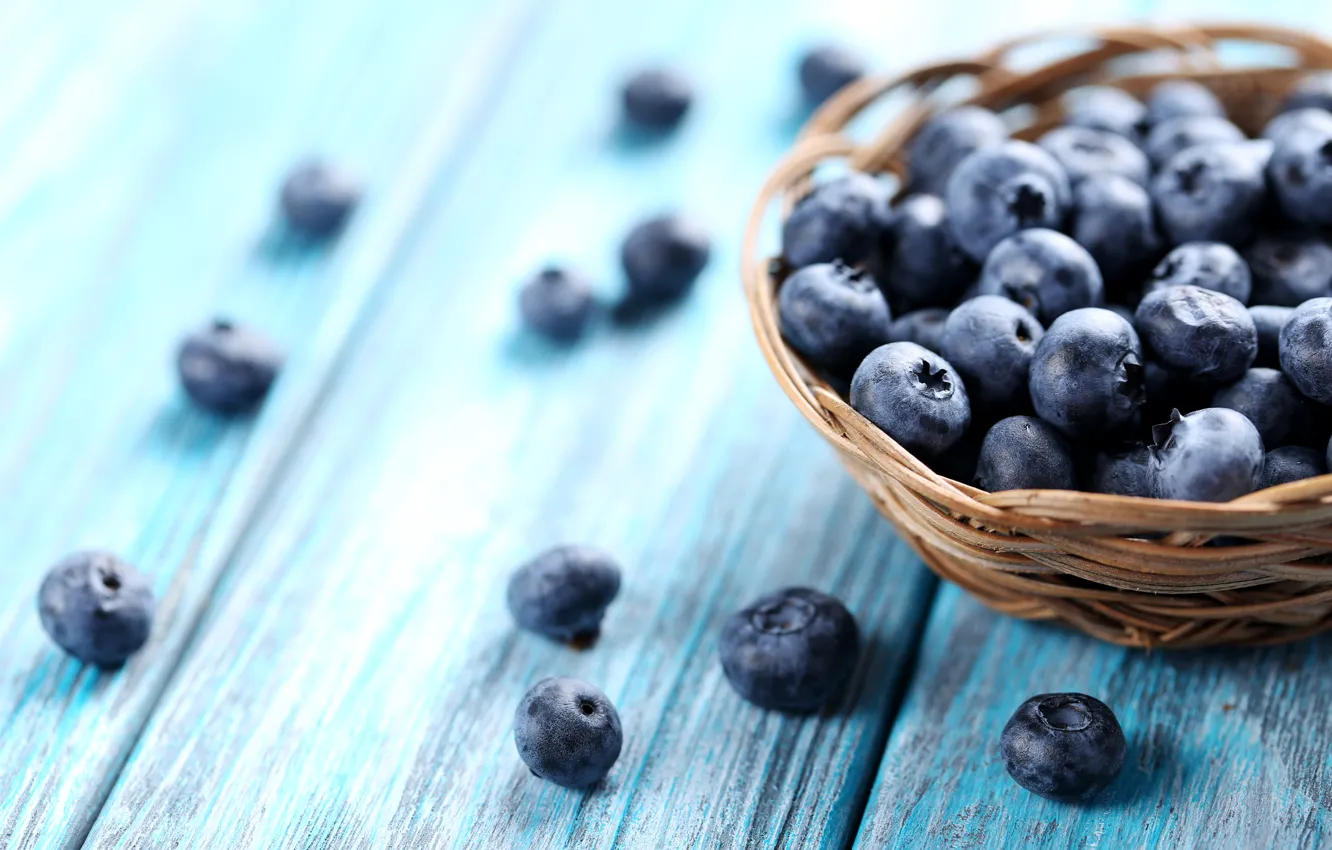 Photo wallpaper berries, blueberries, fresh, blueberry, berries