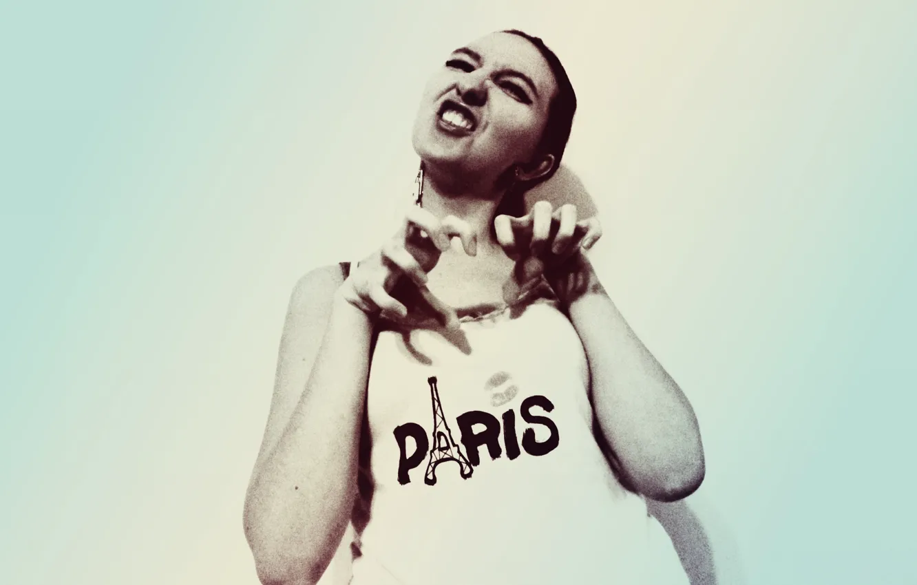 Photo wallpaper girl, Paris, hands