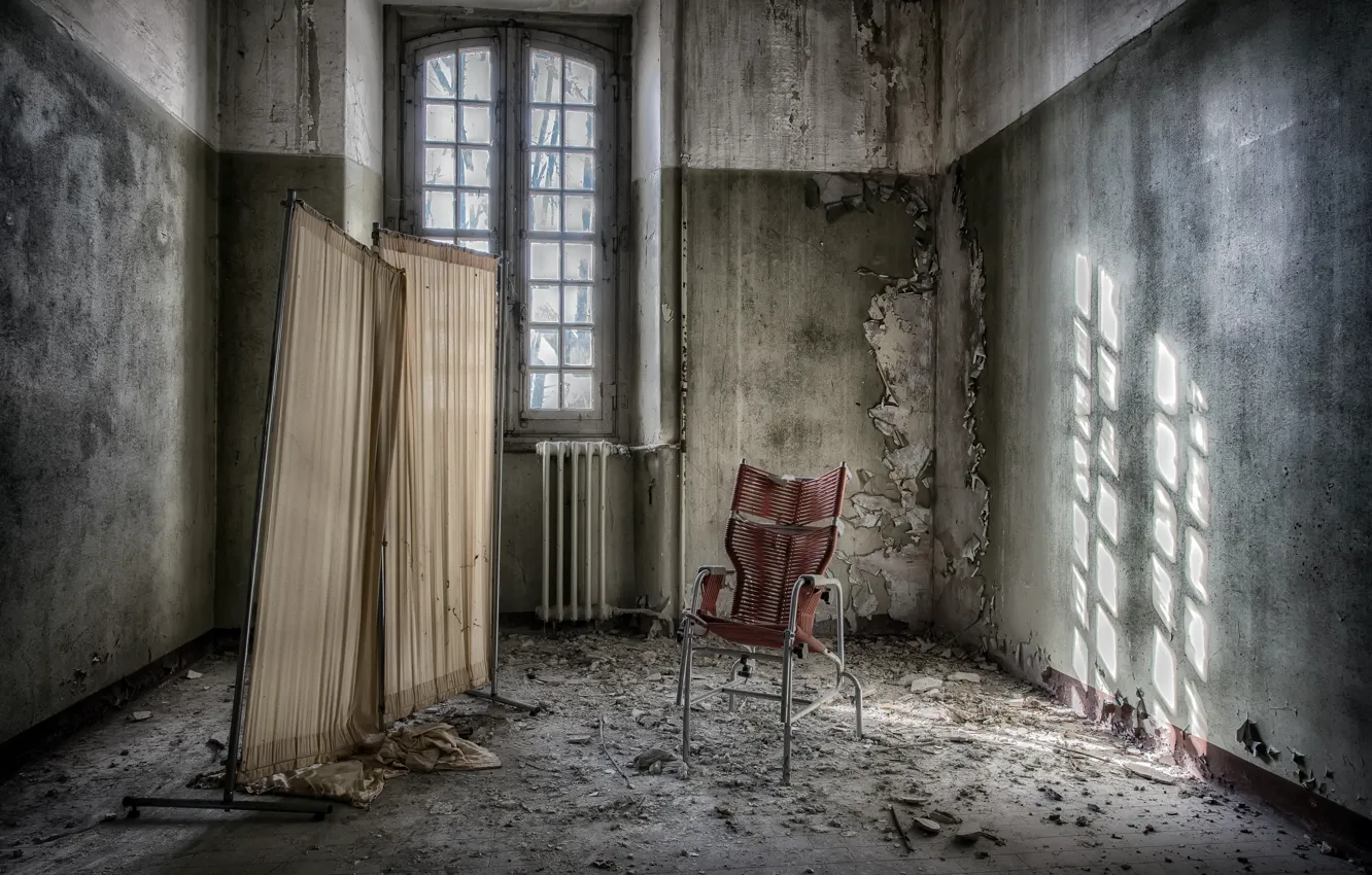 Photo wallpaper background, window, chair