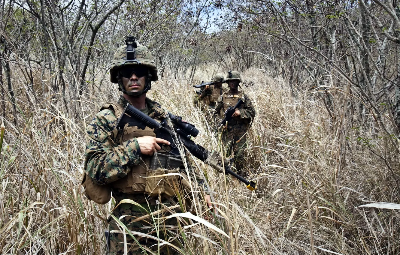 Photo wallpaper weapons, war, soldiers