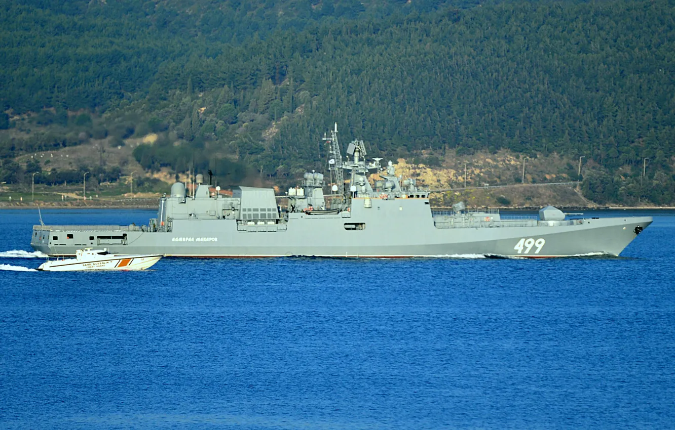 Photo wallpaper Strait, frigate, Admiral Makarov