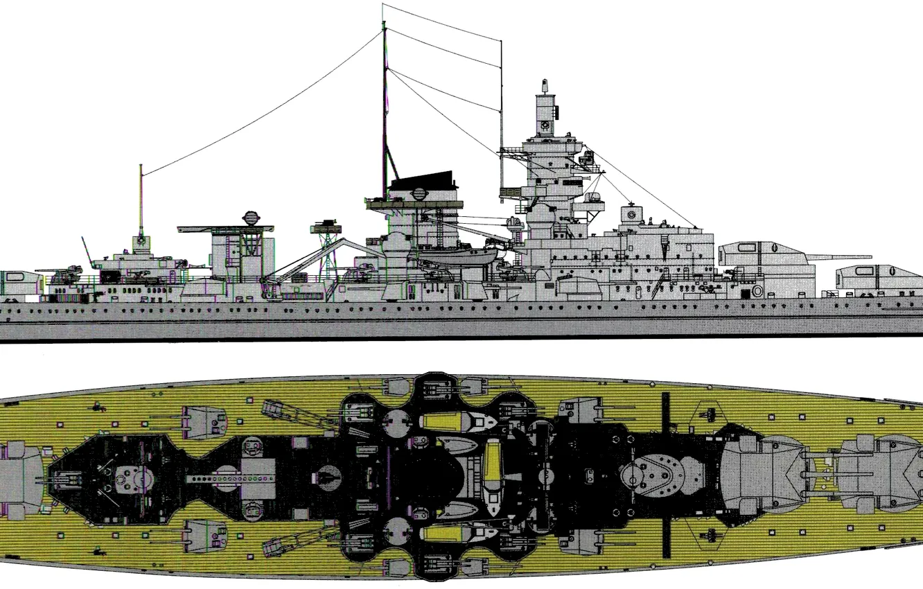 Photo wallpaper 1941, battlecruiser, DKM Gneisenau