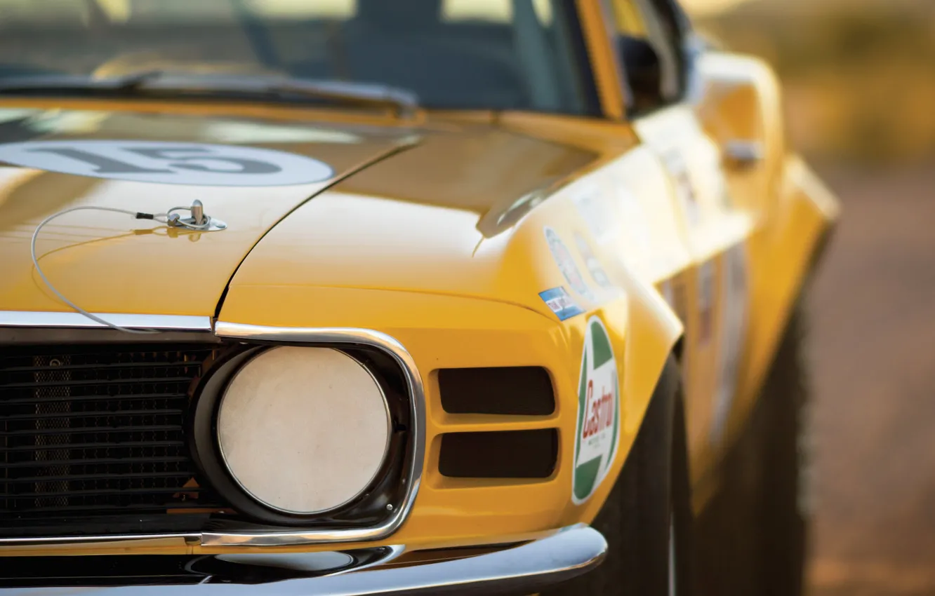 Photo wallpaper Mustang, Ford, Boss 302, Race, 1970, Legend, Muscle car, TransAm
