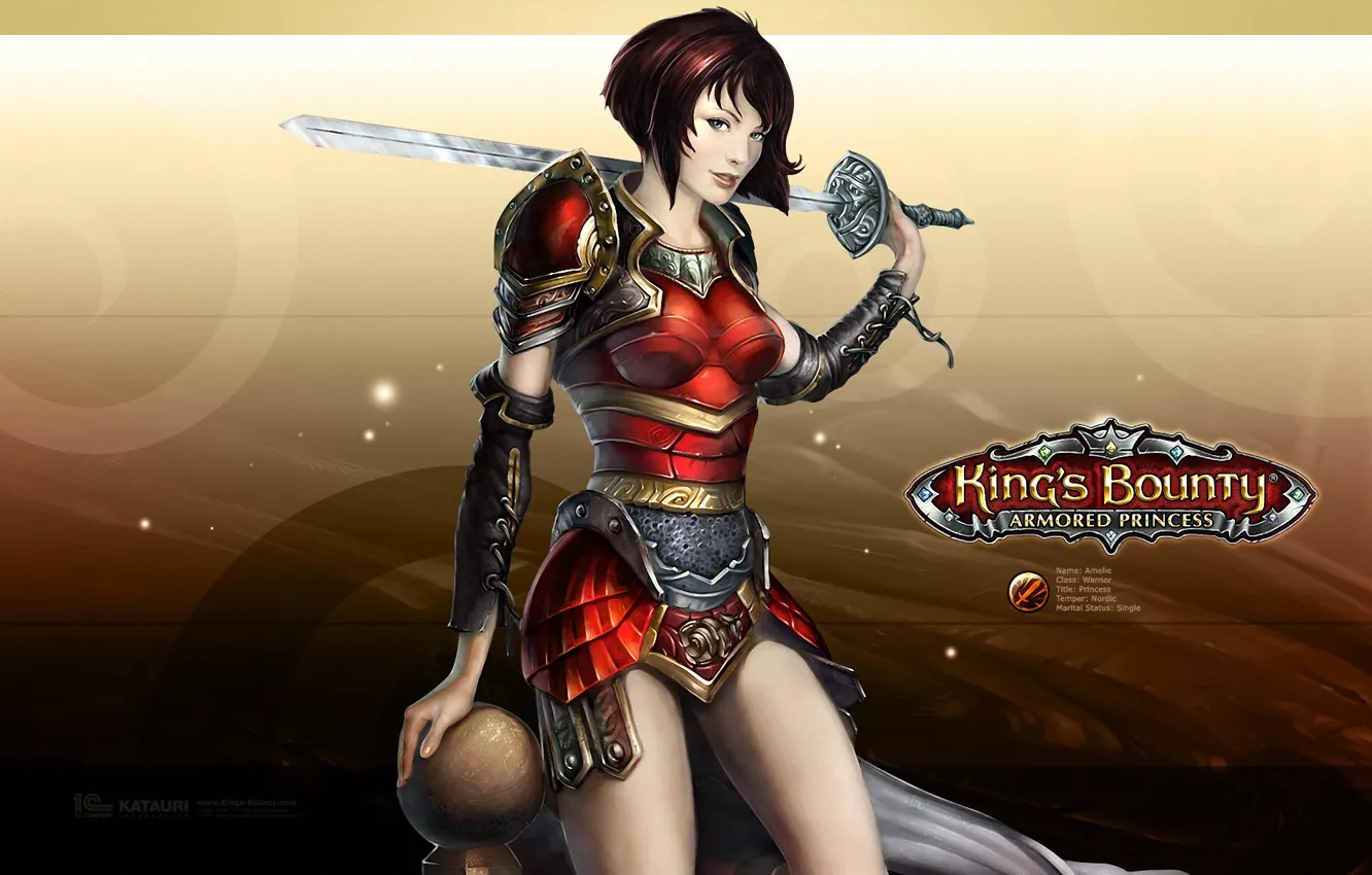 Photo wallpaper girl, armored princess, Kings Bounty