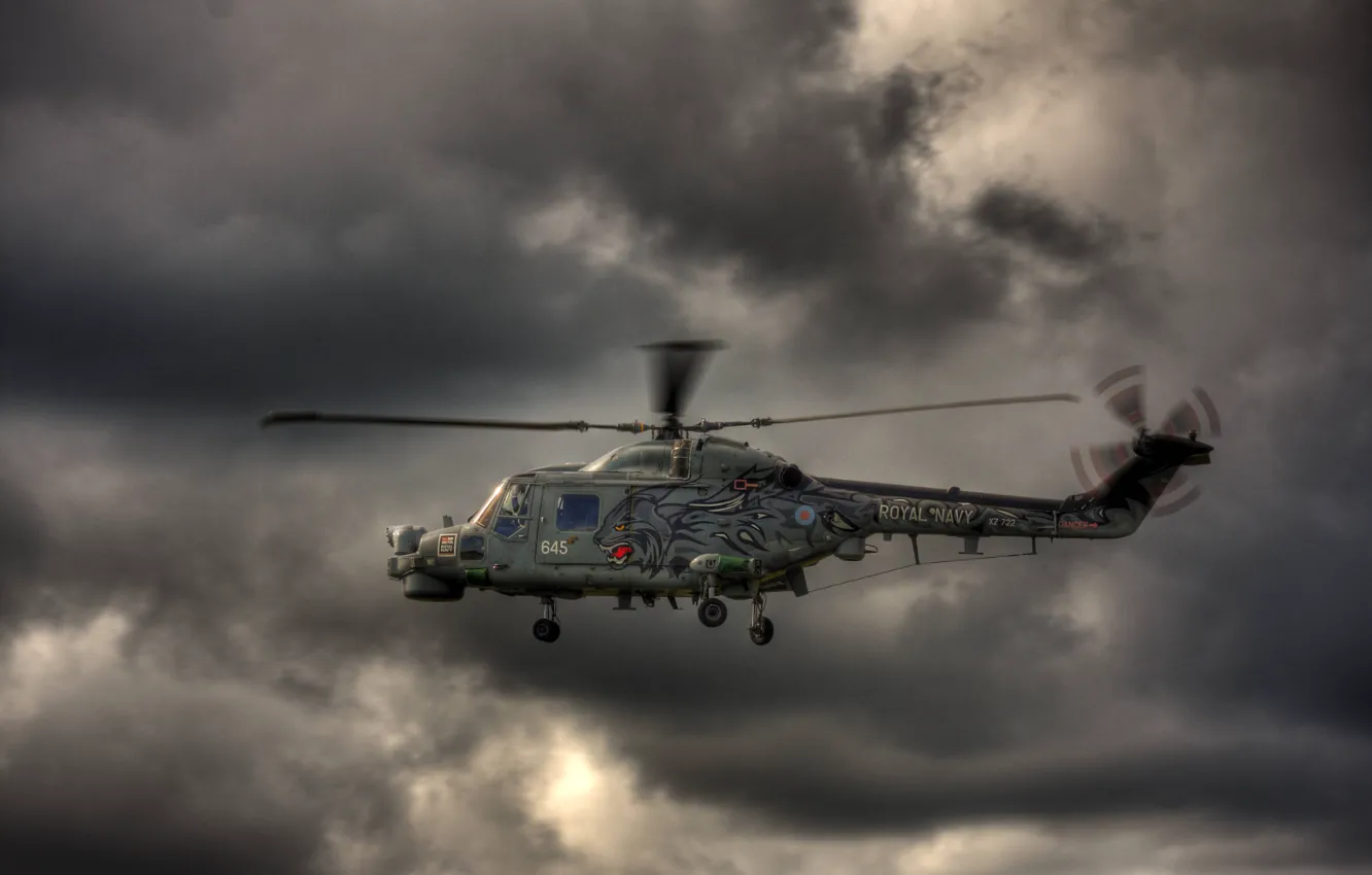 Photo wallpaper the sky, flight, helicopter, Wildcat, military transport, Agusta Westland, Super Lynx