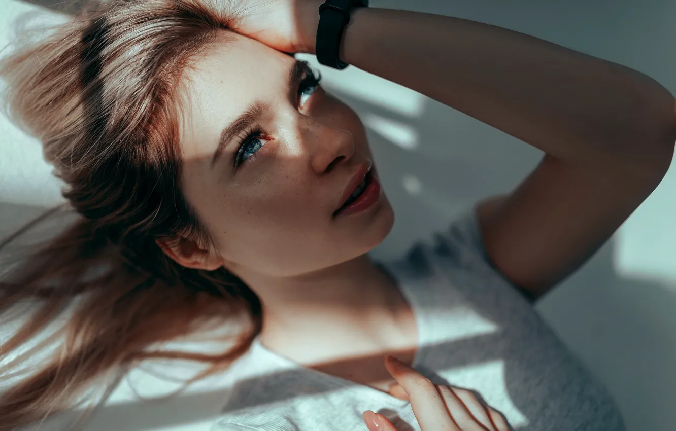 Photo wallpaper look, girl, light, Sasha Rusko, Anna Carpenter