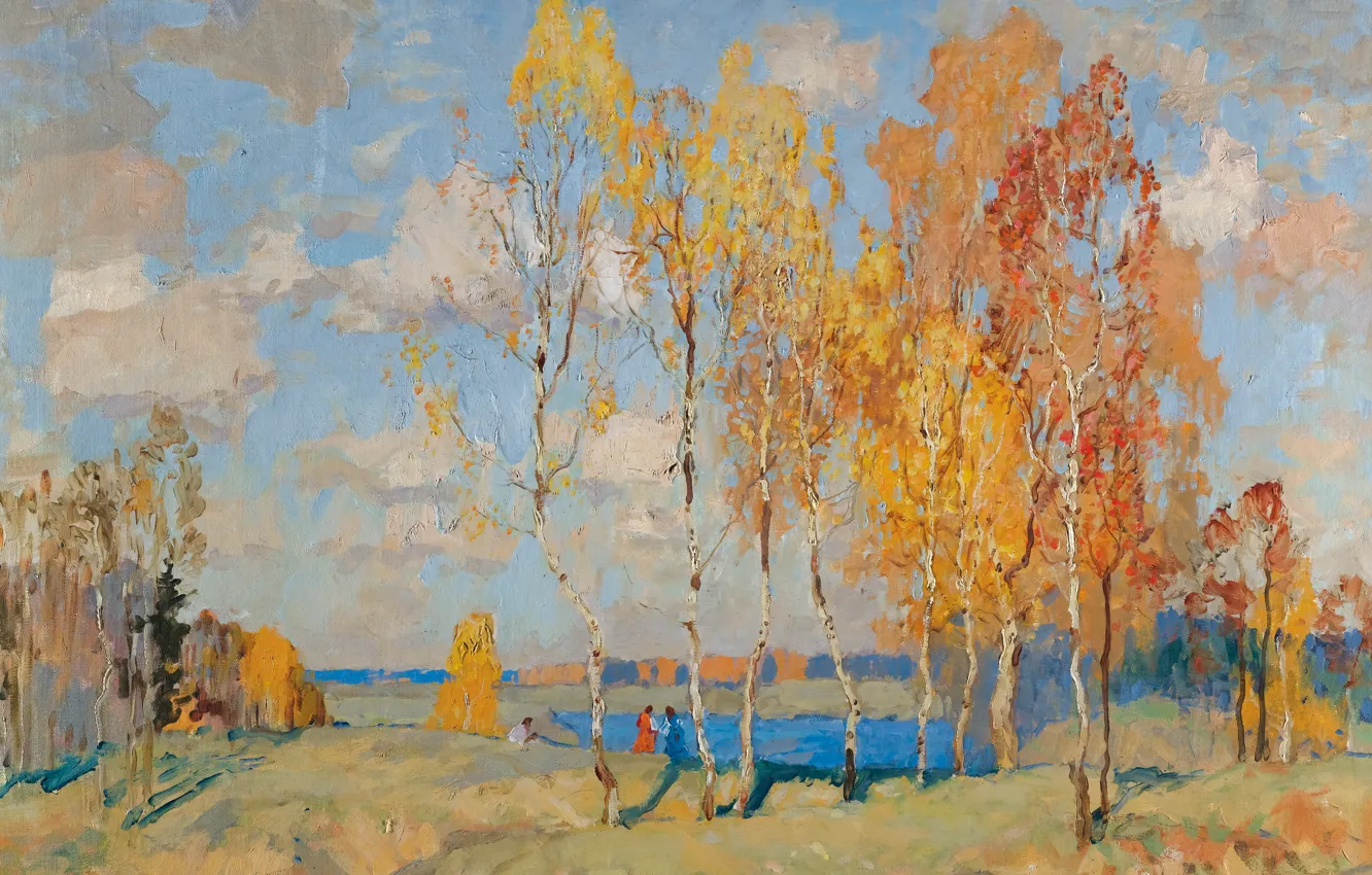 Photo wallpaper trees, nature, picture, Autumn Landscape, Konstantin Gorbatov