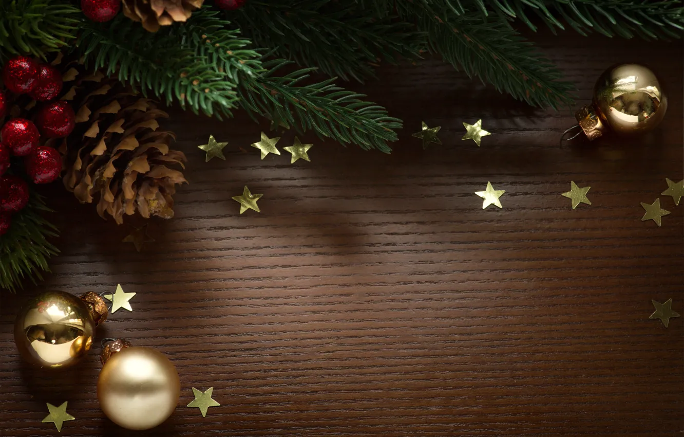 Photo wallpaper stars, holiday, toys, new year, spruce, bumps