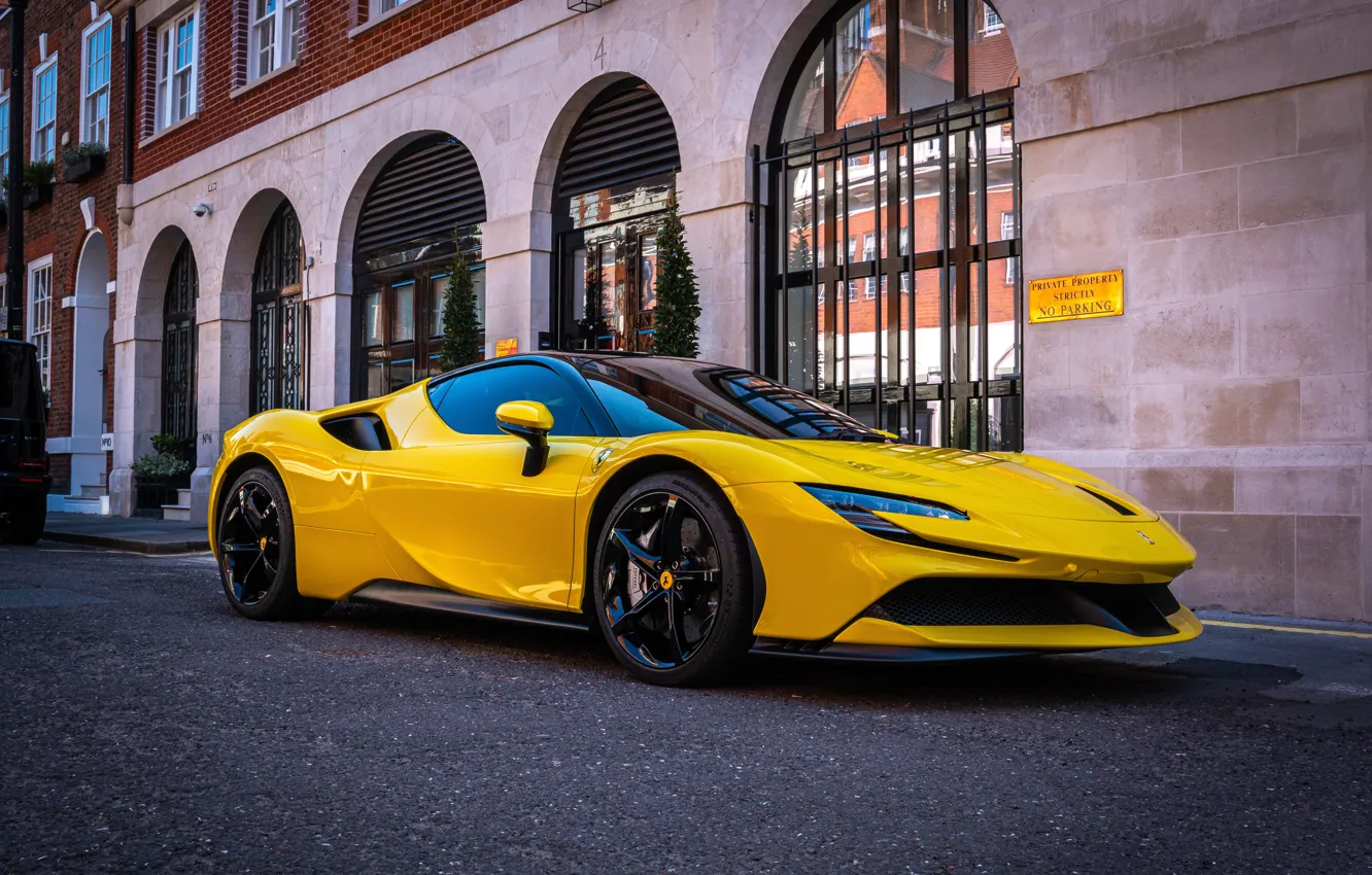 Photo wallpaper car, Ferrari, sportscar, Ferrari SF90 Road, SF90 Stradale, Alec Jones