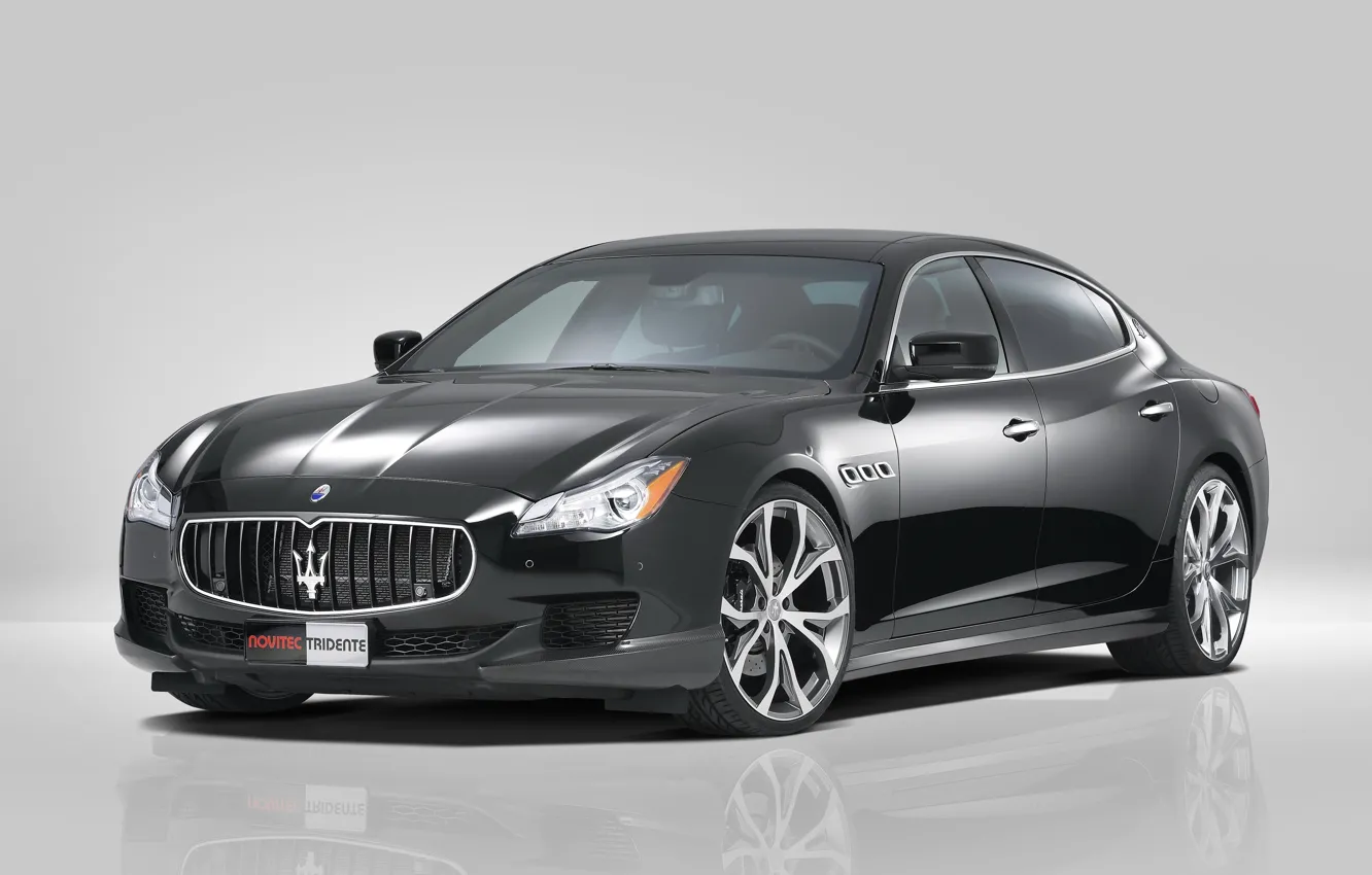 Photo wallpaper black, Maserati, Quattroporte, car, Novitec