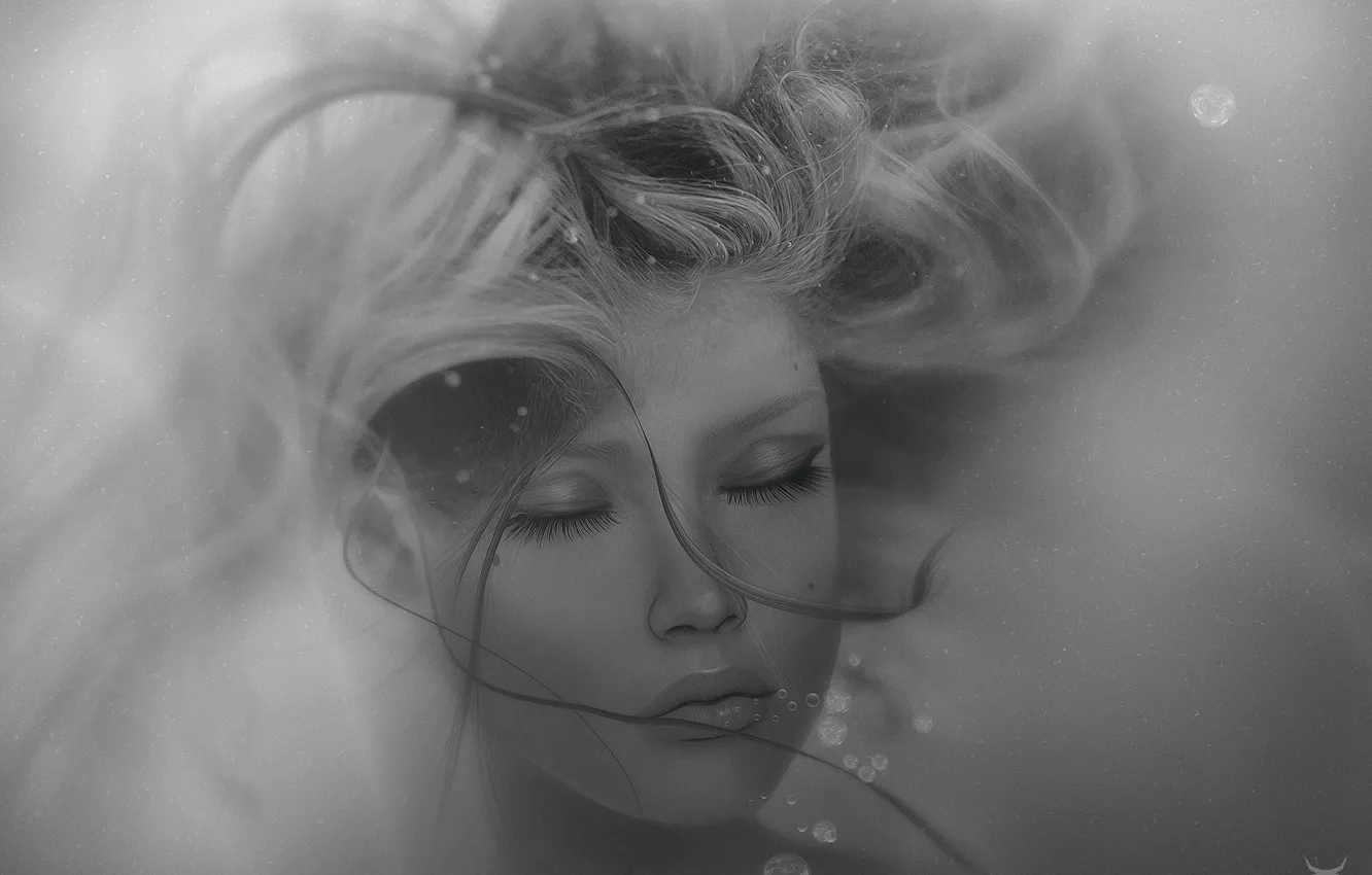 Photo wallpaper girl, face, mood, hair