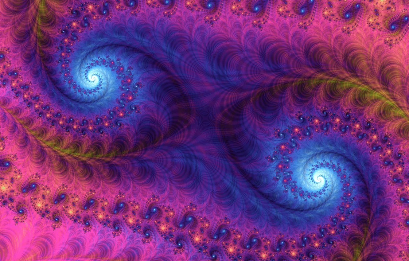 Photo wallpaper purple, abstraction, lilac, pink, pattern, spiral, fractal, ornament