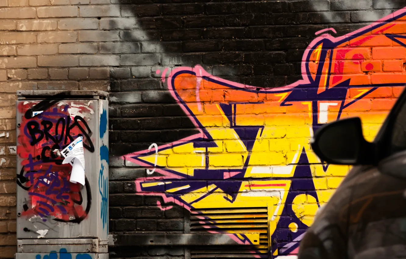 Photo wallpaper the city, graffiti, grafiti, urban