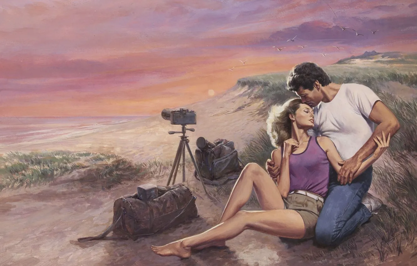 Photo wallpaper figure, painting, Illustrator, Barnett Plotkin