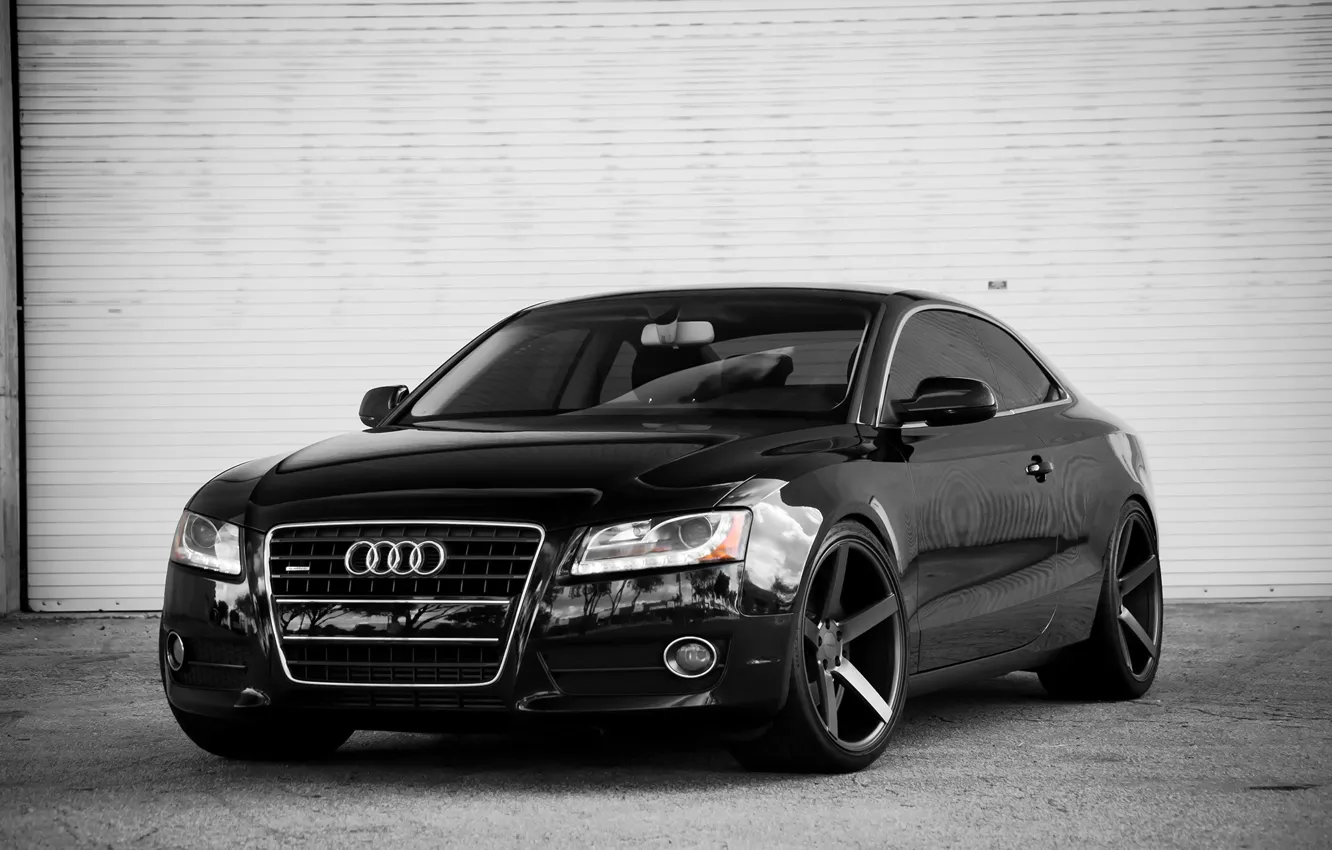 Photo wallpaper Audi, wheels, Vossen, CV3, lowered