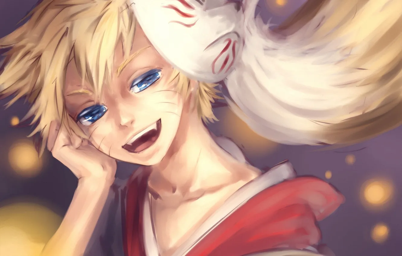 Photo wallpaper mask, tail, guy, ears, Naruto, fan art