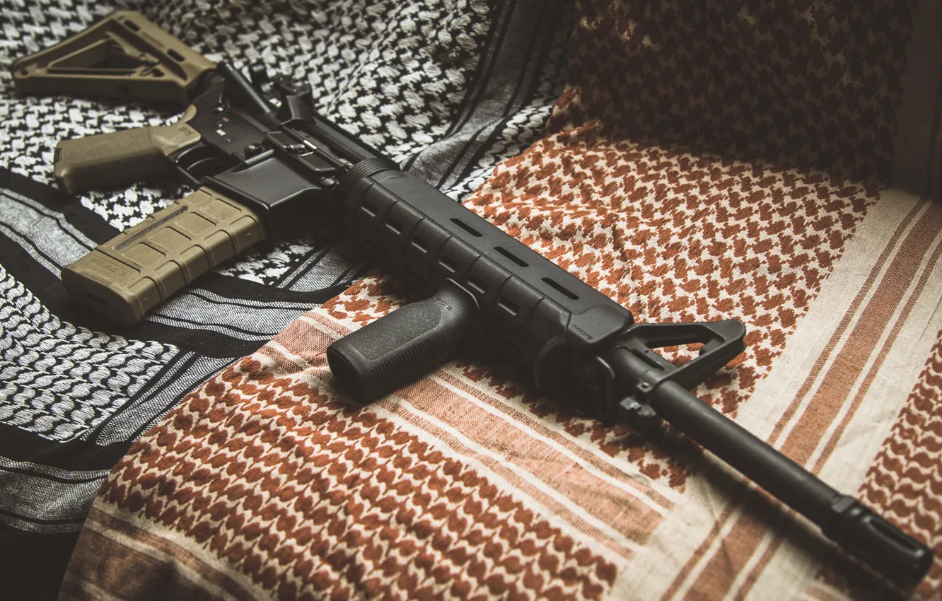 Photo wallpaper weapons, fabric, AR-15, BCM, assault rifle