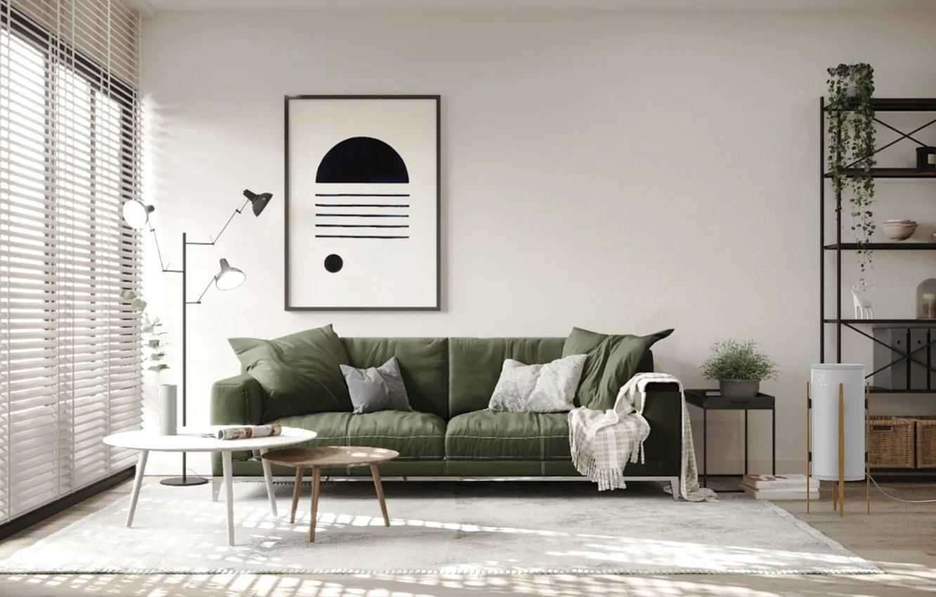 Photo wallpaper design, style, interior, sofa, living room
