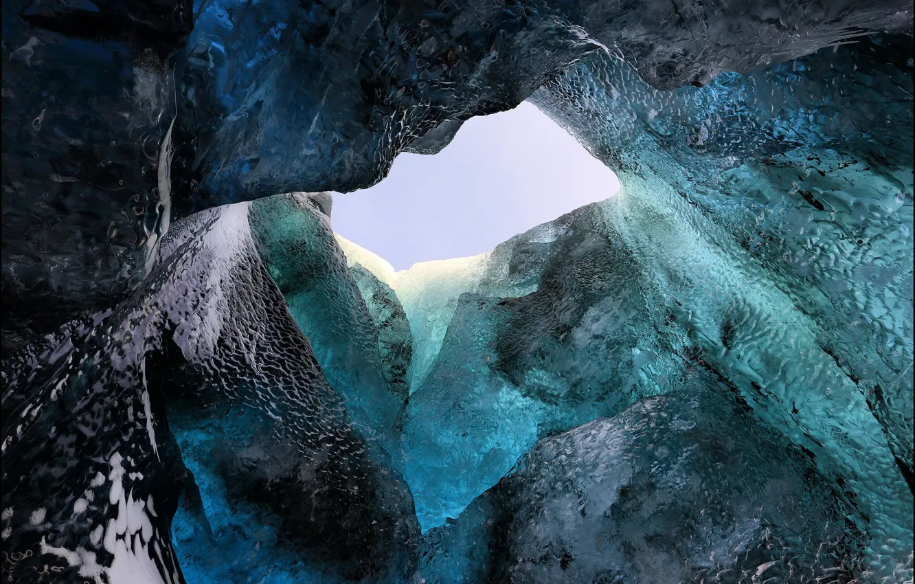Photo wallpaper ice, Iceland, frozen, Iceland, glacier
