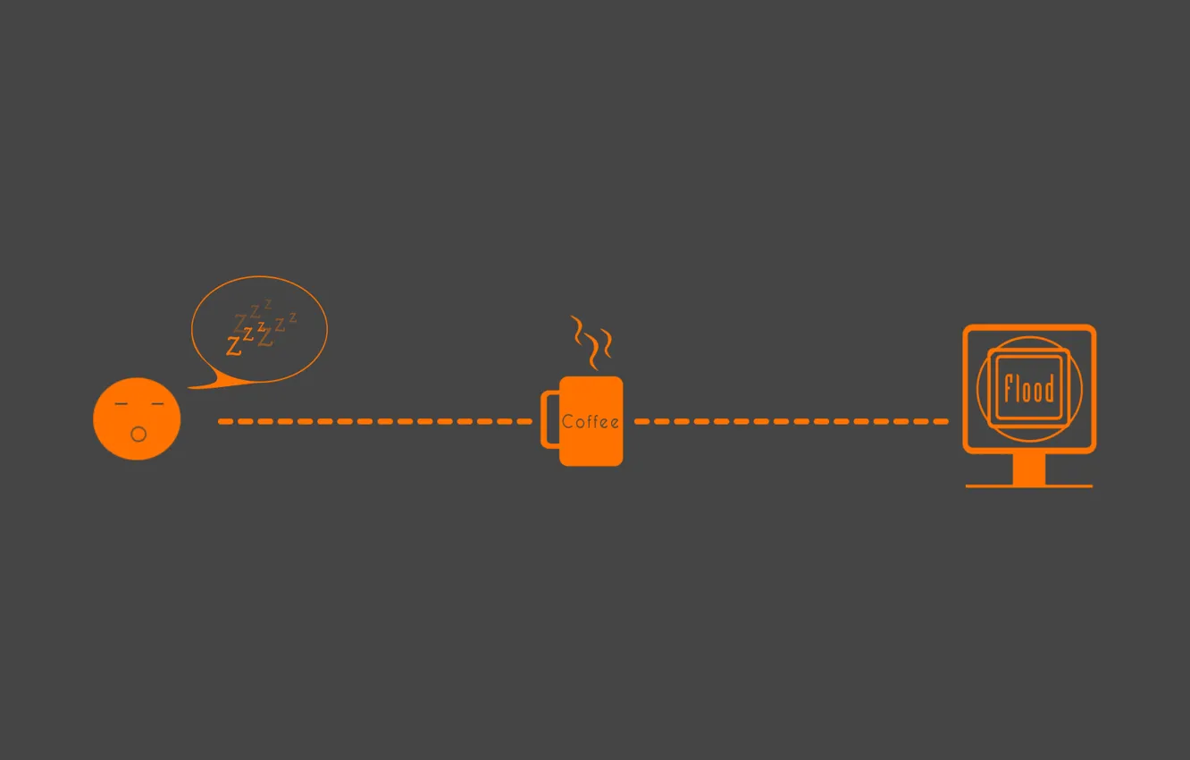 Photo wallpaper coffee, minimalism, morning, flood