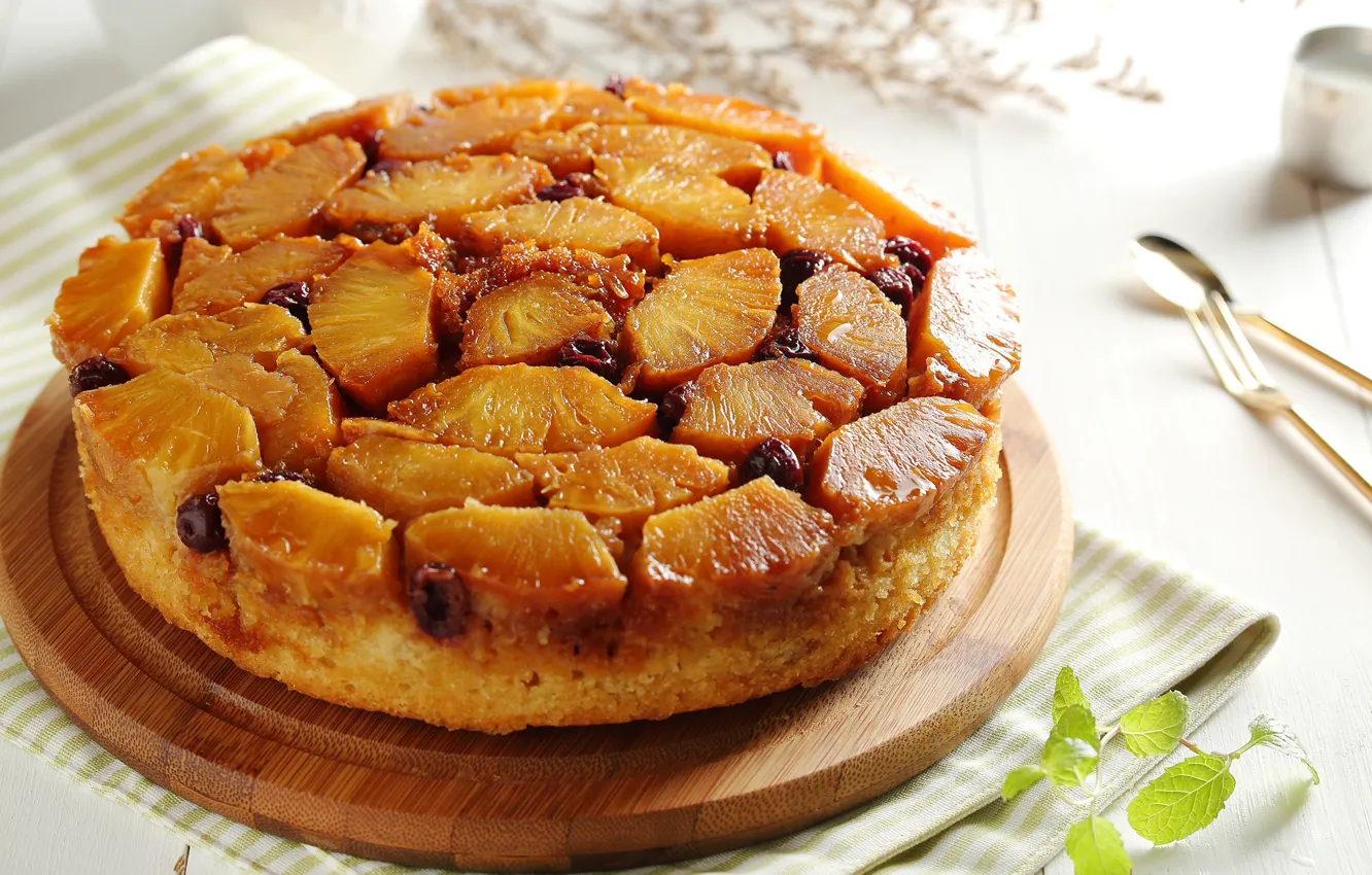 Photo wallpaper pie, pineapple, cakes