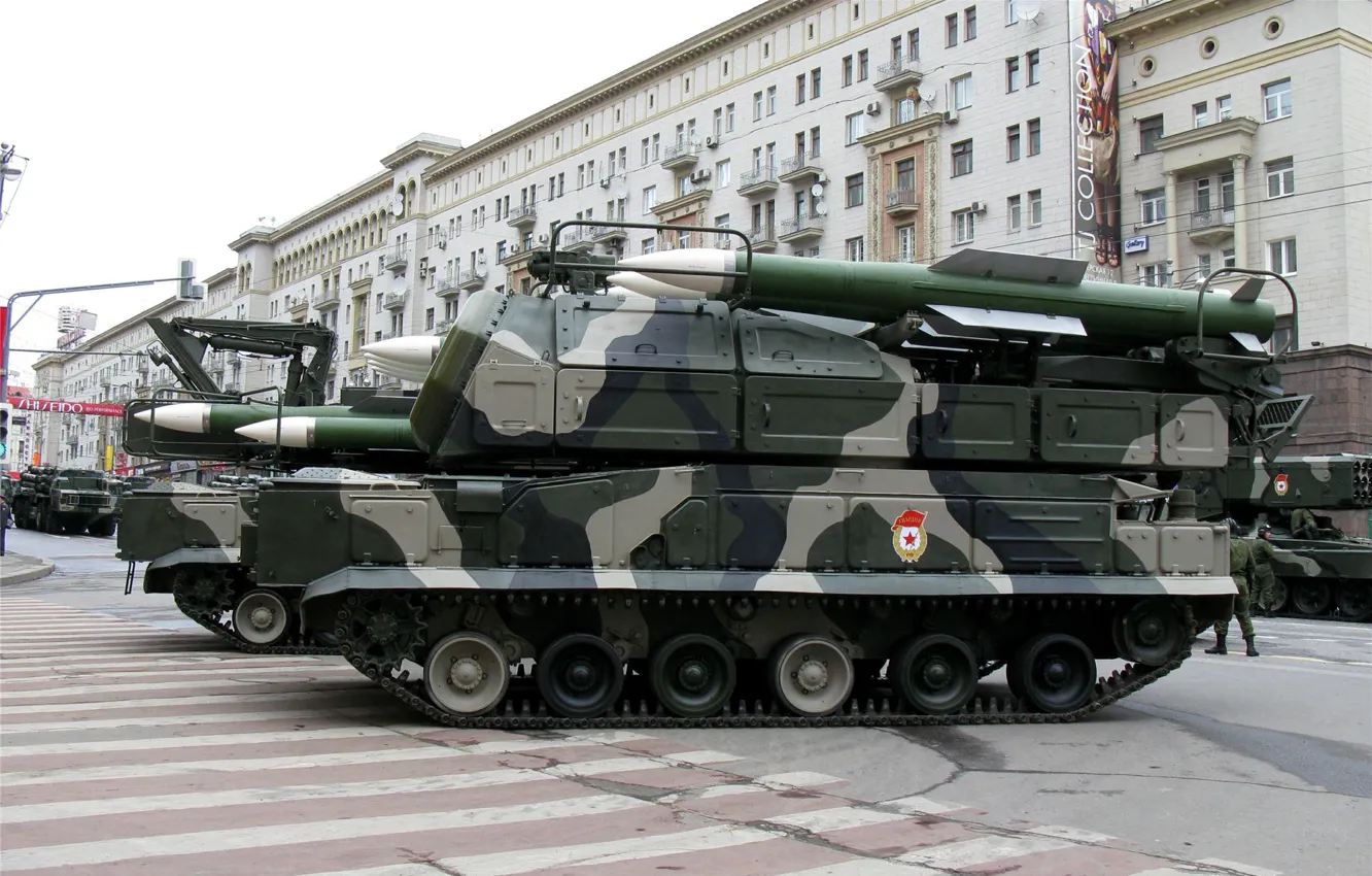 Photo wallpaper Moscow, May 9, Victory Parade, the movement, Russian air defense, BUK-M1, 9K37, Air Defense Missile …