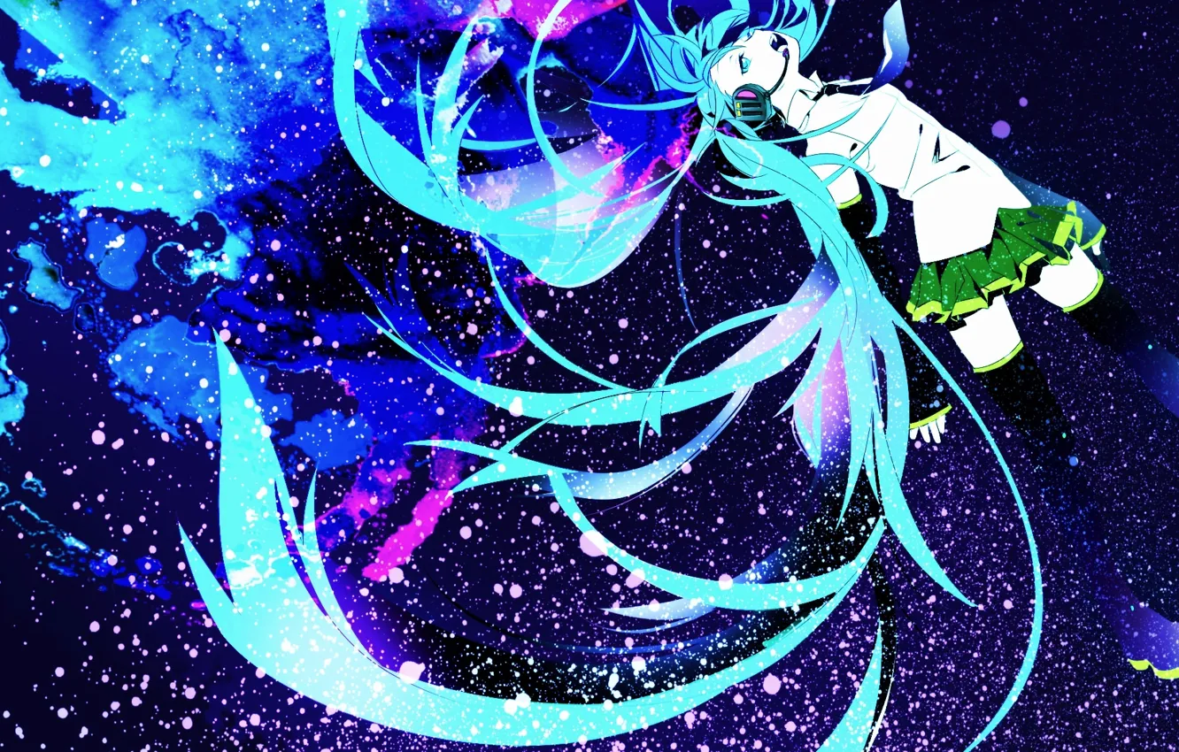 Photo wallpaper music, anime, Vocaloid, vokaloid, blue hair, mika, Mika