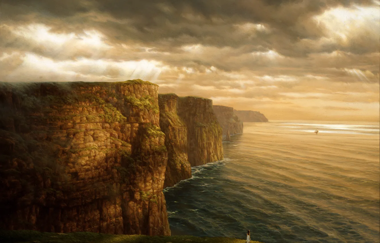 Photo wallpaper fantasy, shore, art, christophe vacher