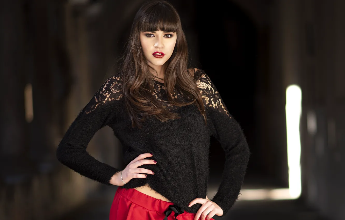 Photo wallpaper look, girl, pose, model, hair