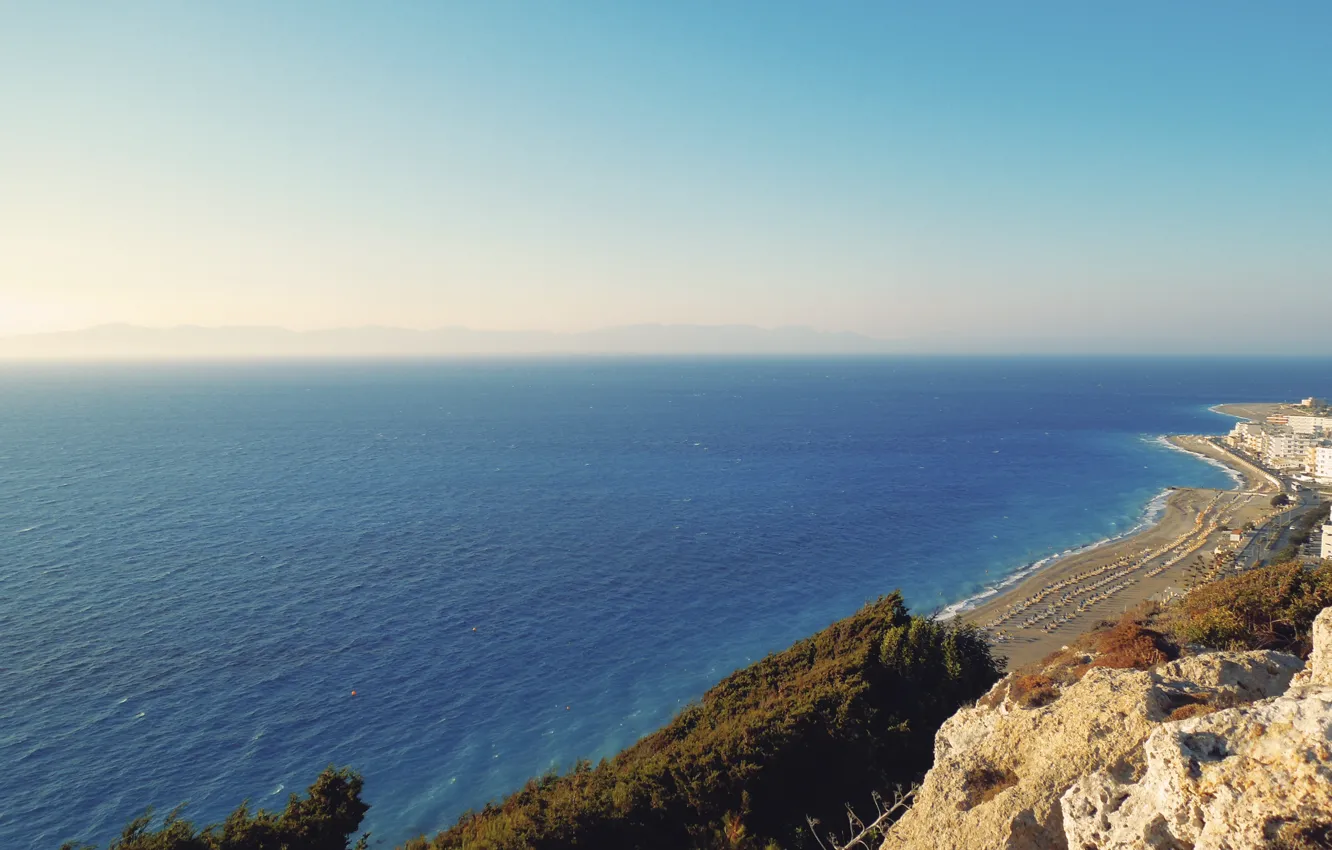 Photo wallpaper sea, beach, Greece, Rhodes