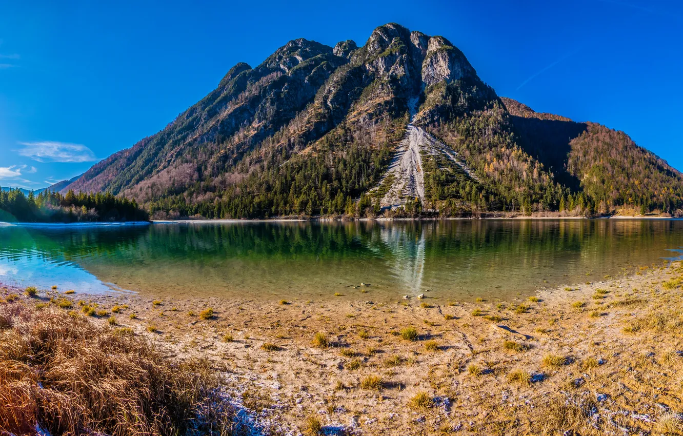 Photo wallpaper the sun, landscape, mountains, nature, lake, Italy