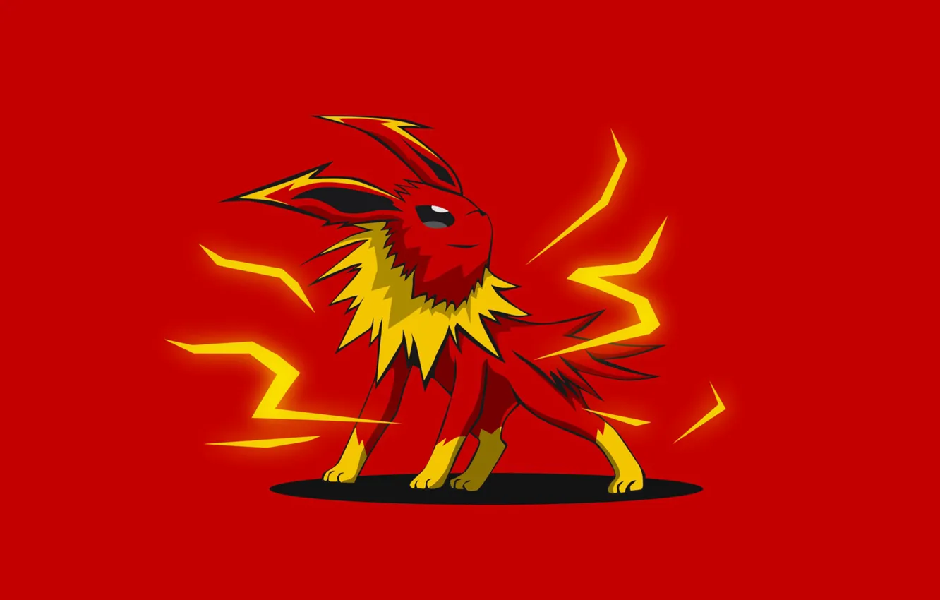 Photo wallpaper red, background, pokemon, pokemon