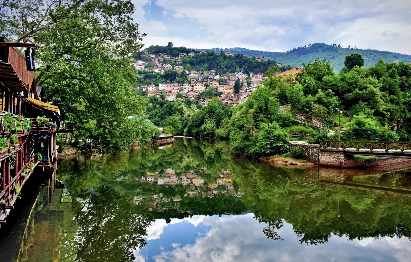 Photo wallpaper greens, the city, Sarajevo