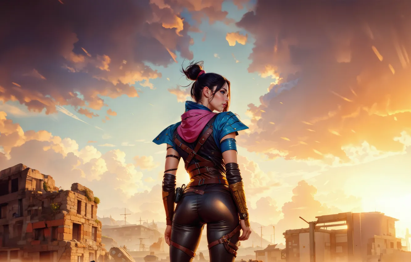 Photo wallpaper artist, digital art, artwork, warrior